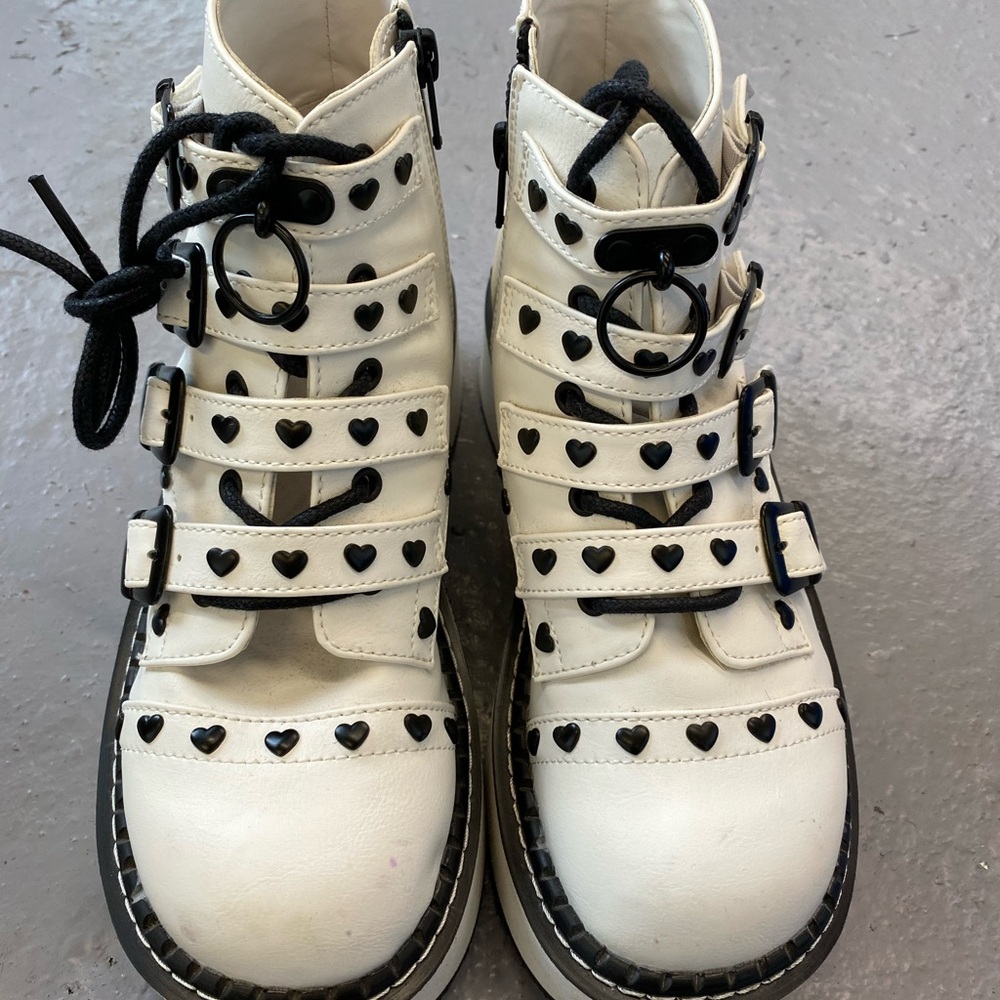Demonia Emily 315 Boots White Vegan Leather 84781910 - no size listed